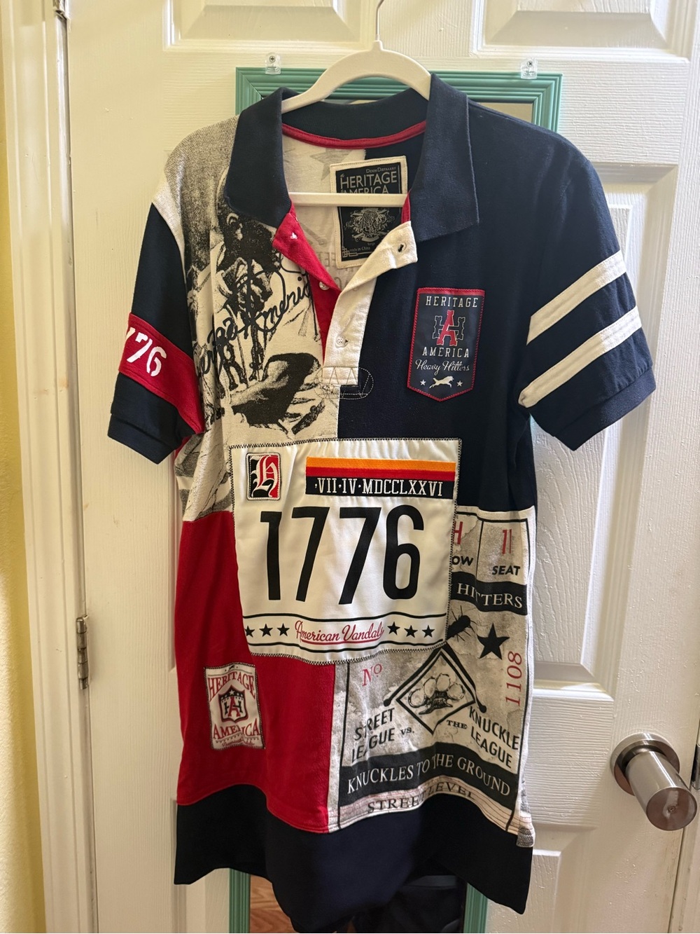 Authentic American Heritage Patchwork Polo Dress - Navy/Red/White